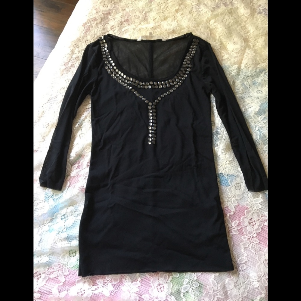 Black Rachel Roy mesh top